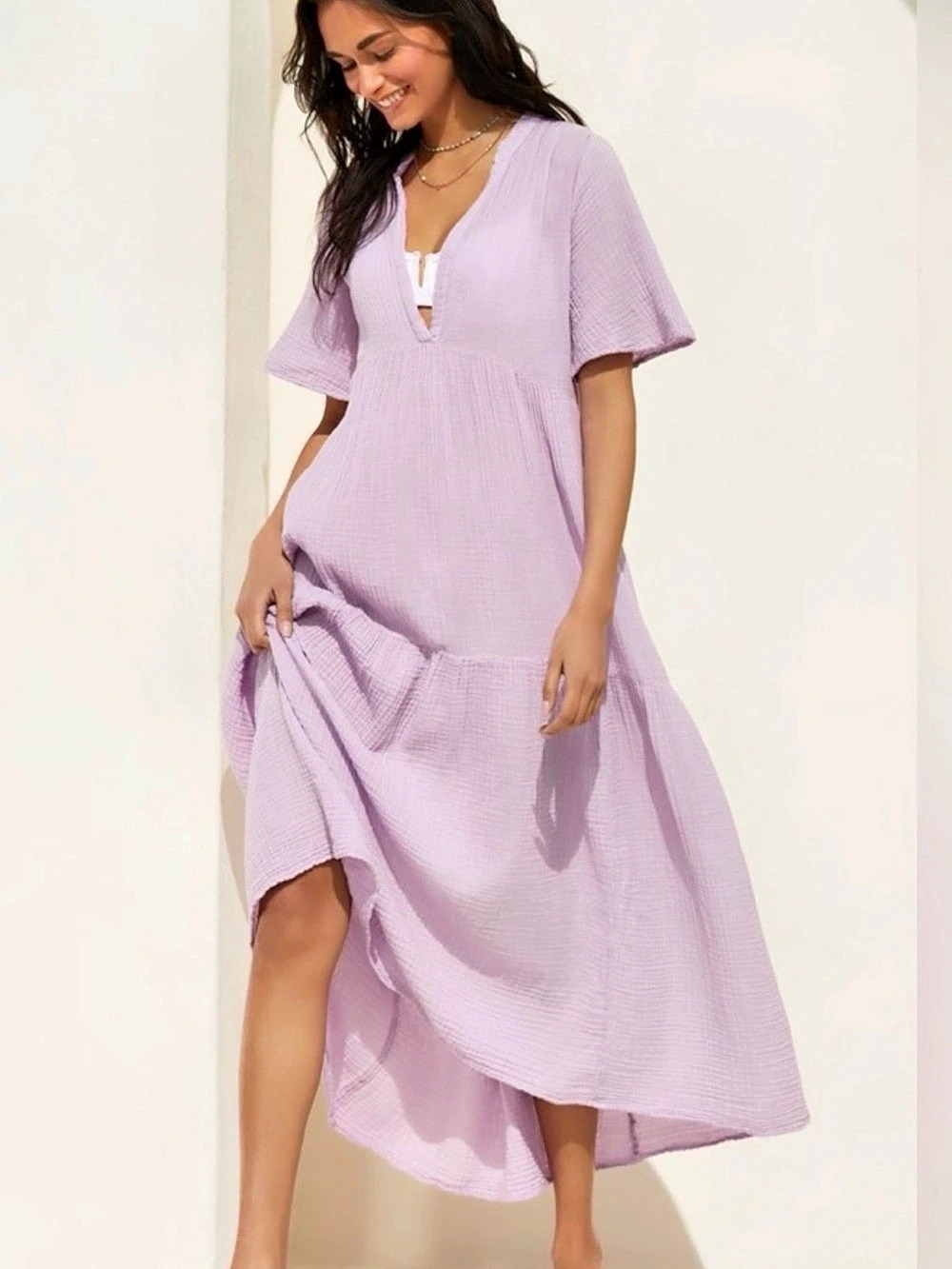 Anthropologie Kallie Maxi Dress in Purple Size large